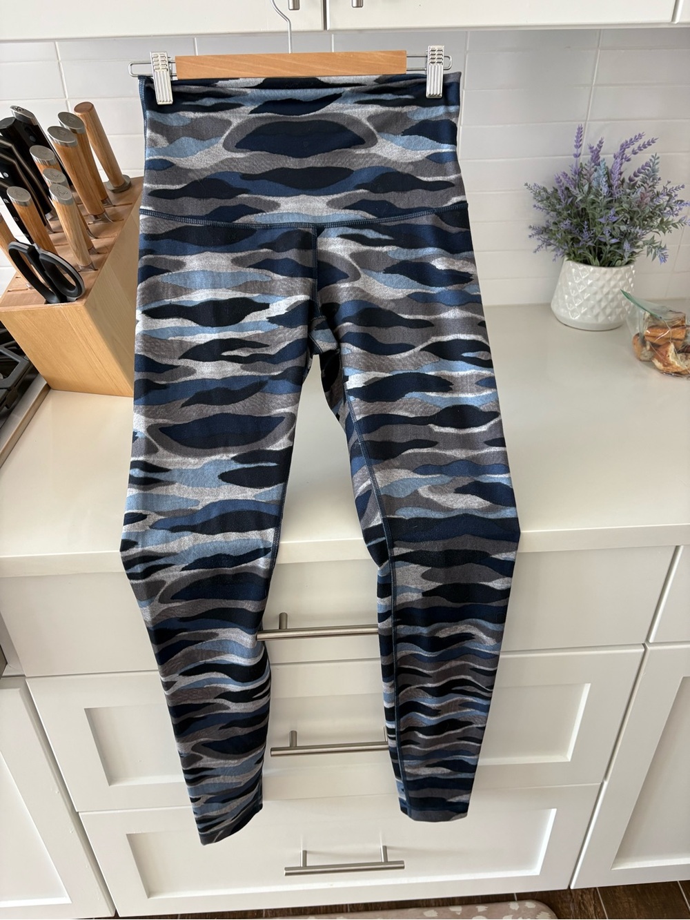 lululemon athletica Blue & Gray Camo Leggings
